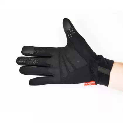 CHIBA mănuși impermeabile pentru ciclism THERMOFLEECE WATERPRO, negru