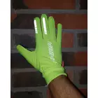 CHIBA mănuși impermeabile pentru ciclism THERMOFLEECE WATERPRO fluo