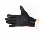 CHIBA mănuși impermeabile pentru ciclism THERMOFLEECE WATERPRO, negru