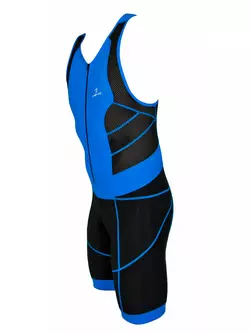 Costum de triatlon pentru bărbați DEKO TRST-203, negru și albastru
