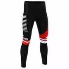 FDX 1800 pantaloni izolați pentru ciclism pentru o bicicletă, negru-rosu