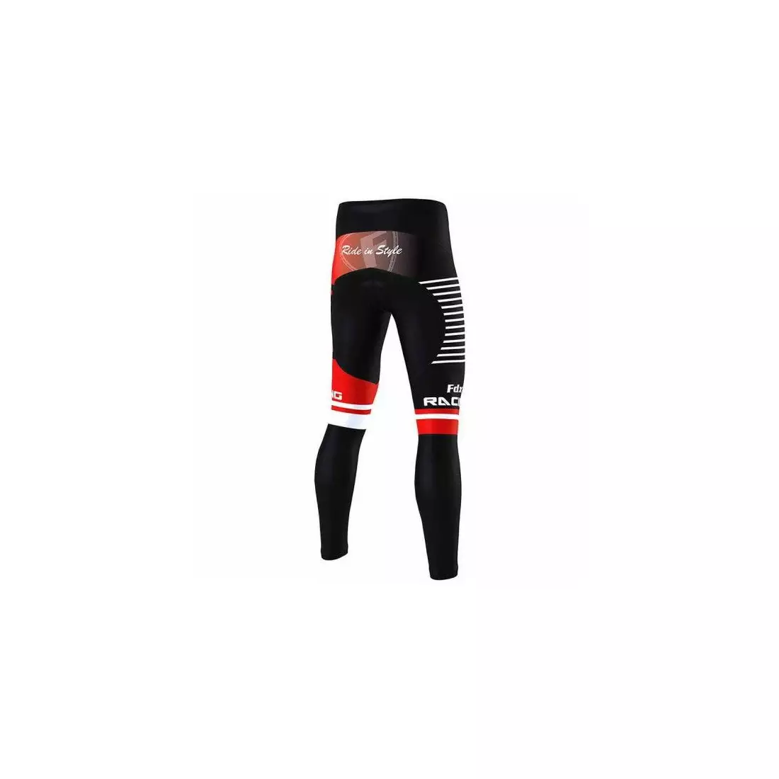 FDX 1800 pantaloni izolați pentru ciclism pentru o bicicletă, negru-rosu