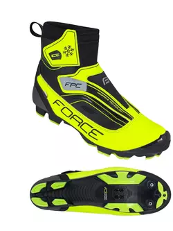 FORCE ICE MTB 94041 pantofi de iarnă pentru ciclism, negru-fluor