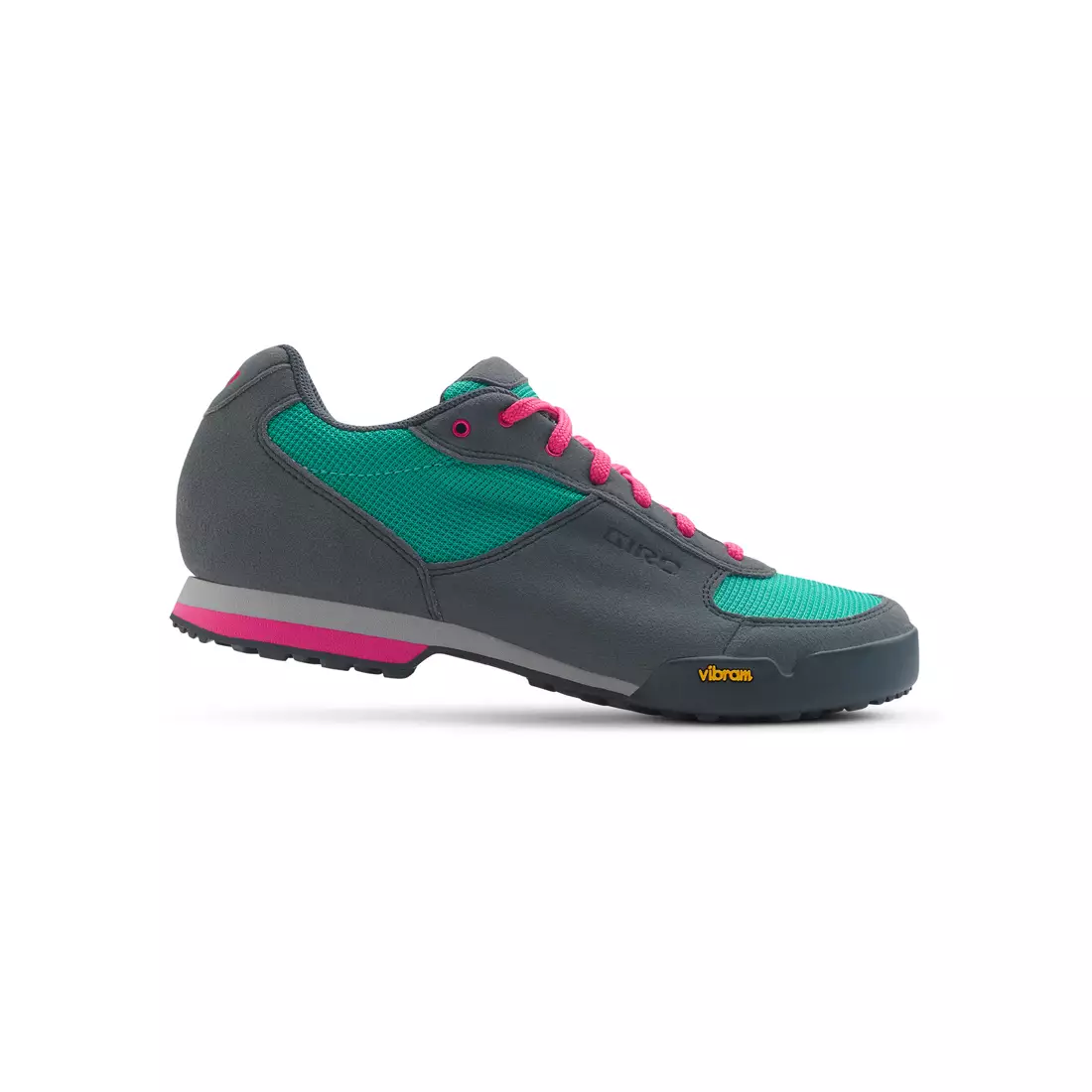 GIRO PETRA VR - pantofi de ciclism pentru femei gri-turcoaz-roz