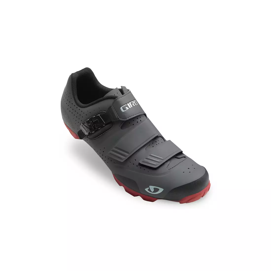 GIRO PRIVATEER R - Pantofi de ciclism MTB, gri și roșu