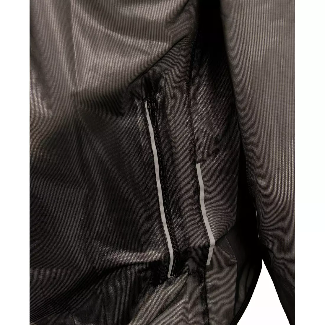 Jachetă de ciclism CROSSROAD RACE ultrauşoară, rezistentă la ploaie, transparent-negru