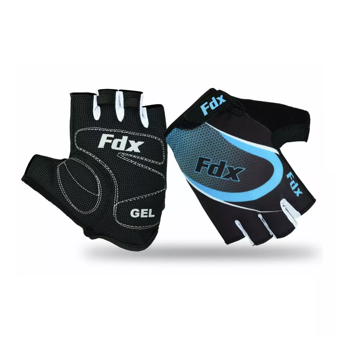 Mănuși de ciclism pentru bărbați FDX 1010 negre și albastre