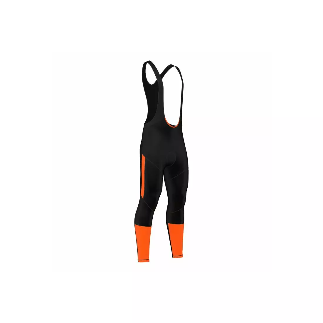 Pantaloni de ciclism izolați FDX 1220, negru-portocaliu