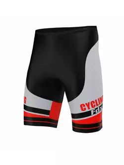Pantaloni scurți de ciclism pentru bărbați FDX 1070, negru și roșu