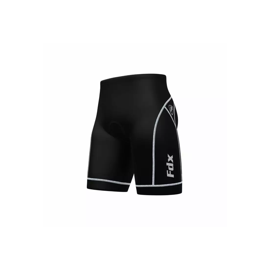 Pantaloni scurți pentru ciclism FDX 990 pentru bărbați, alb-negru