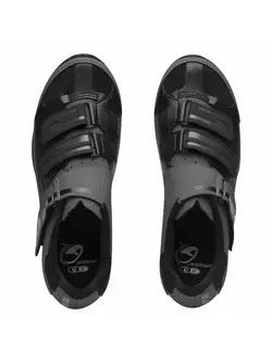 Pantofi de ciclism MTB PEARL IZUMI All-Road V4 pentru femei negru/umbră gri 15217004