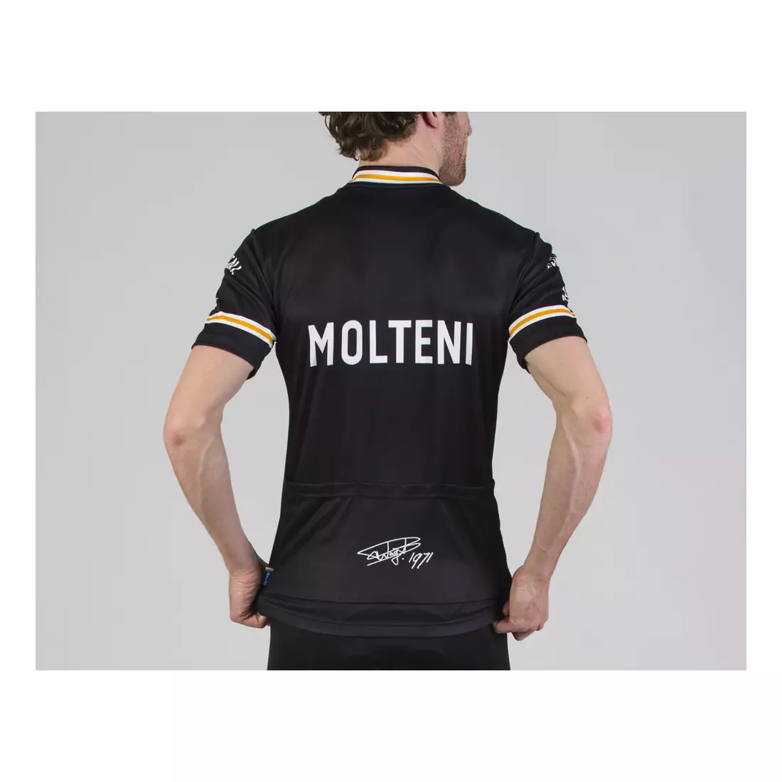 ROGELLI BIKE MOLTENI  001.216 - tricou de ciclism pentru bărbați, negru