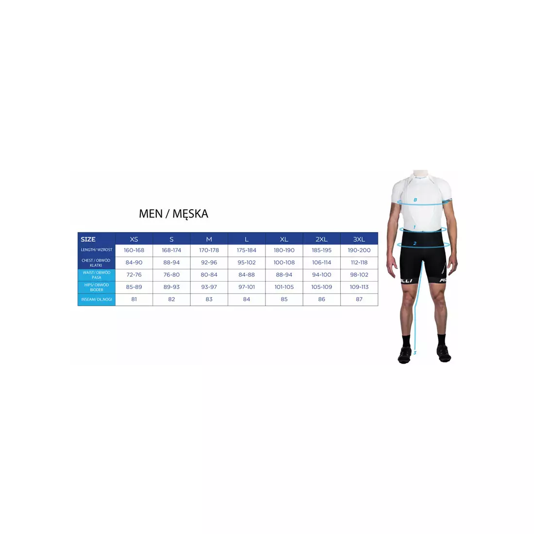 ROGELLI BIKE PERUGIA - tricou de ciclism pentru bărbați, 001.003 fluoro-negru