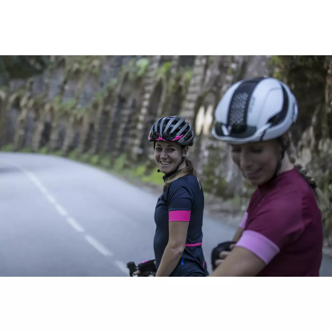 ROGELLI MODESTA tricou de ciclism pentru femei, albastru marin și roz