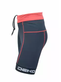 Set ciclism dama DEKO ANGEL, tricou + pantaloni scurti, negru-rosu