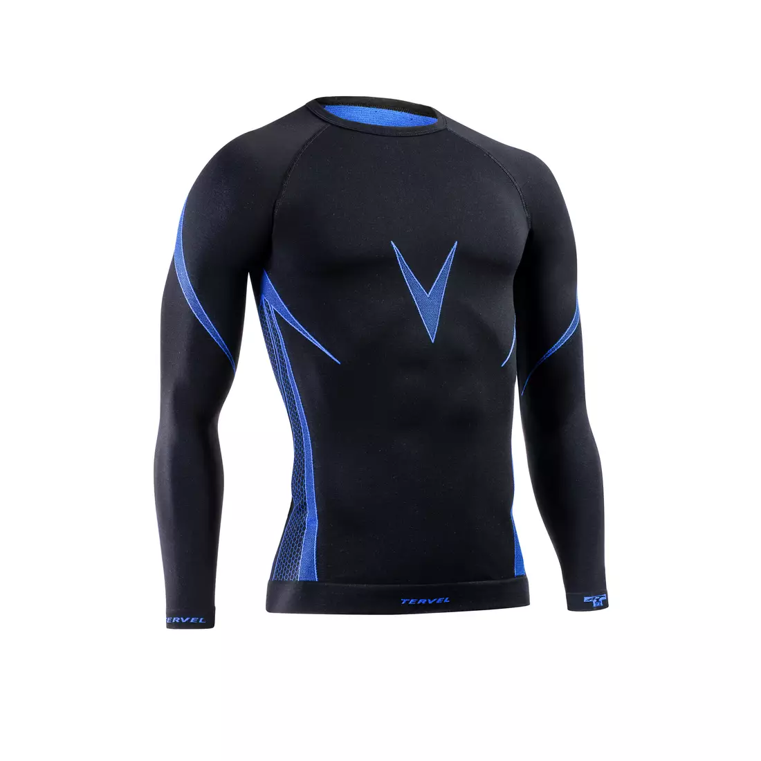 TERVEL - OPTILINE OPT1007 - tricou D/R termoactiv pentru bărbați - negru și albastru