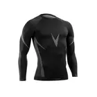 TERVEL - OPTILINE OPT1007 - tricou D/R termoactiv pentru bărbați - negru și gri