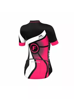 Tricou de ciclism pentru femei FDX 1020, negru și roz