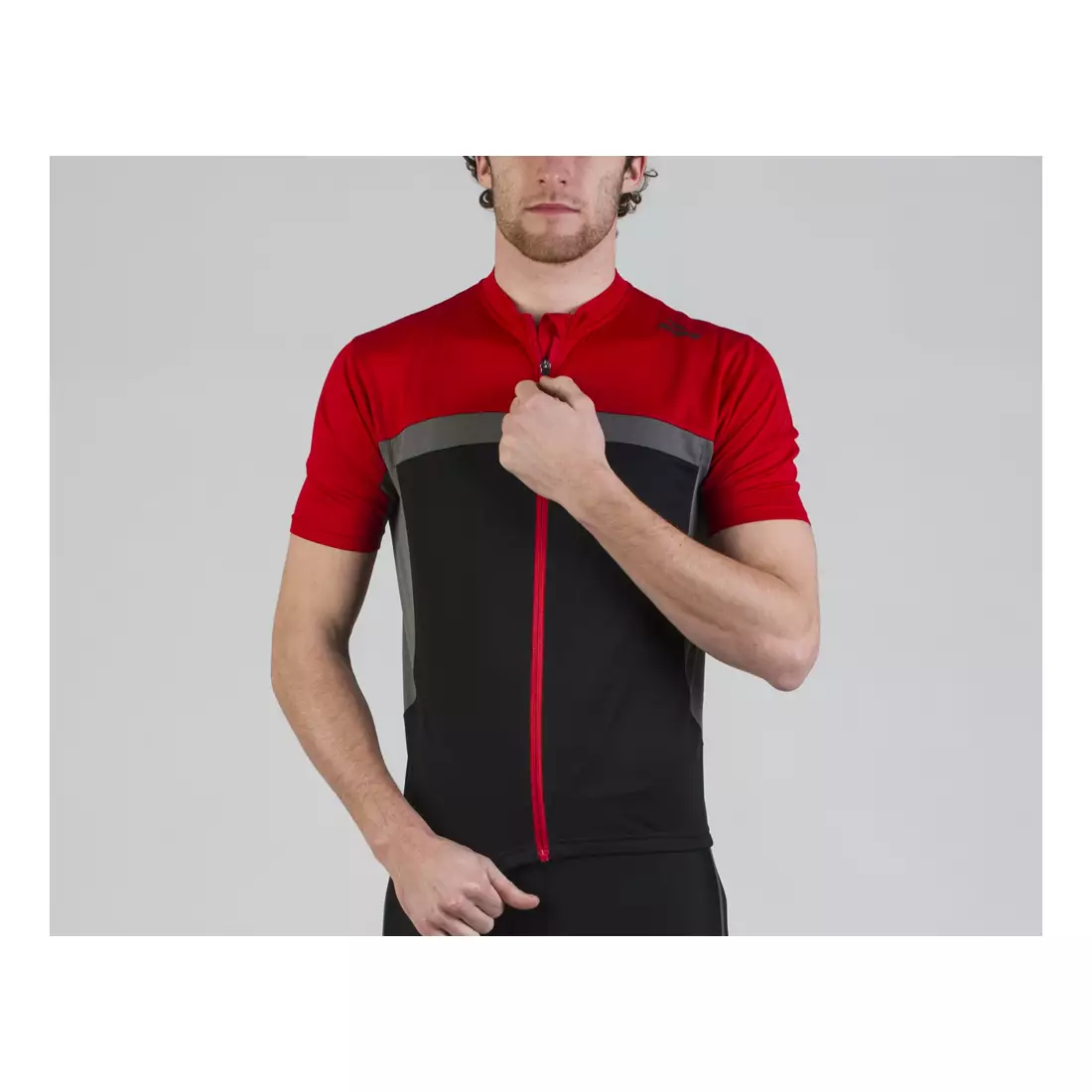 Tricou pentru ciclism bărbați ROGELLI BIKE MANTUA 2.0, 001.068 - negru-gri-fluor