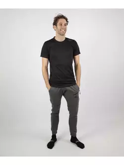 ROGELLI RUN PROMOTION cămașă sport pentru bărbați cu mânecă scurtă, negru