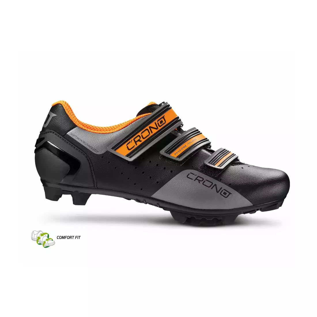 CRONO CX-4 NYLON MTB pantofi de ciclism negru-portocaliu