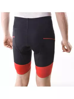 DEKO CLASSIC pantaloni scurți pentru bărbați, negru-roșu