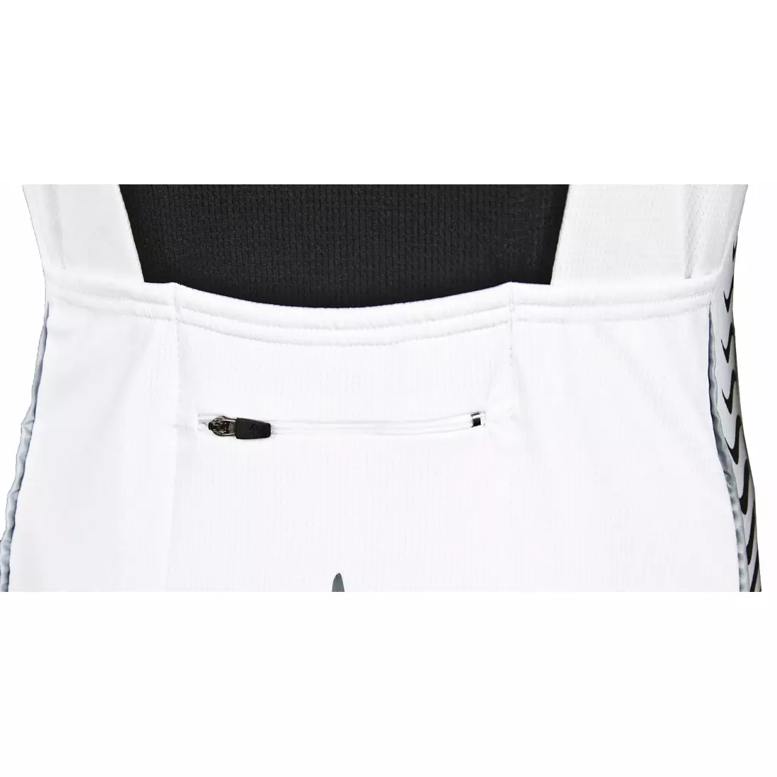 DEKO WHITE tricou de ciclism pentru bărbați, alb și negru