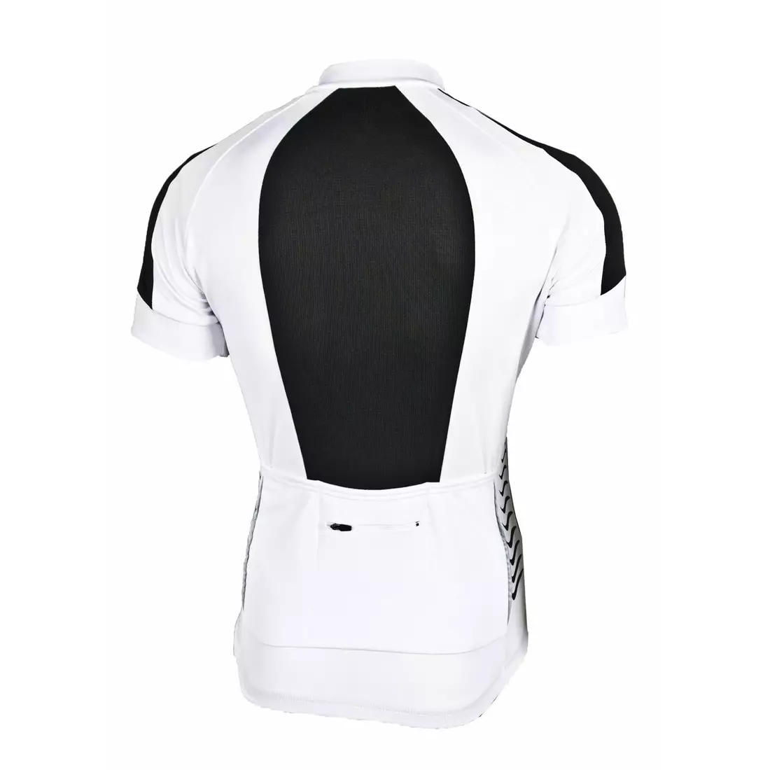 DEKO WHITE tricou de ciclism pentru bărbați, alb și negru