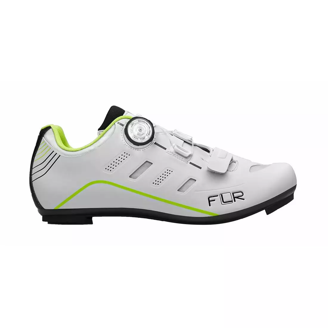 FLR F-22 pantofi de ciclism de șosea, alb-fluor