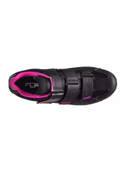FLR F-35 pantofi de ciclism de șosea pentru femei, negru/roz