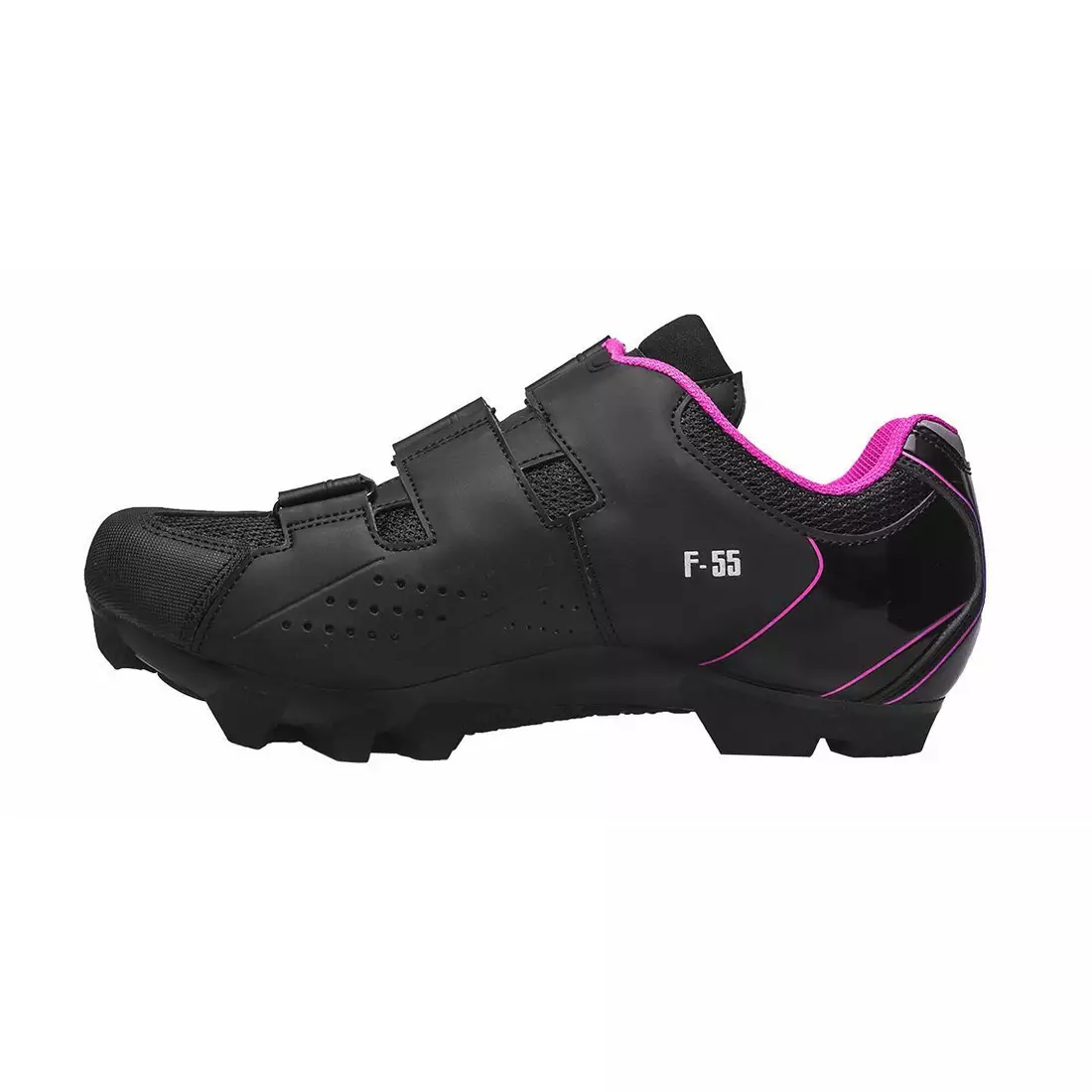 FLR F-55 Pantofi de biciclete MTB pentru femei negru/roz