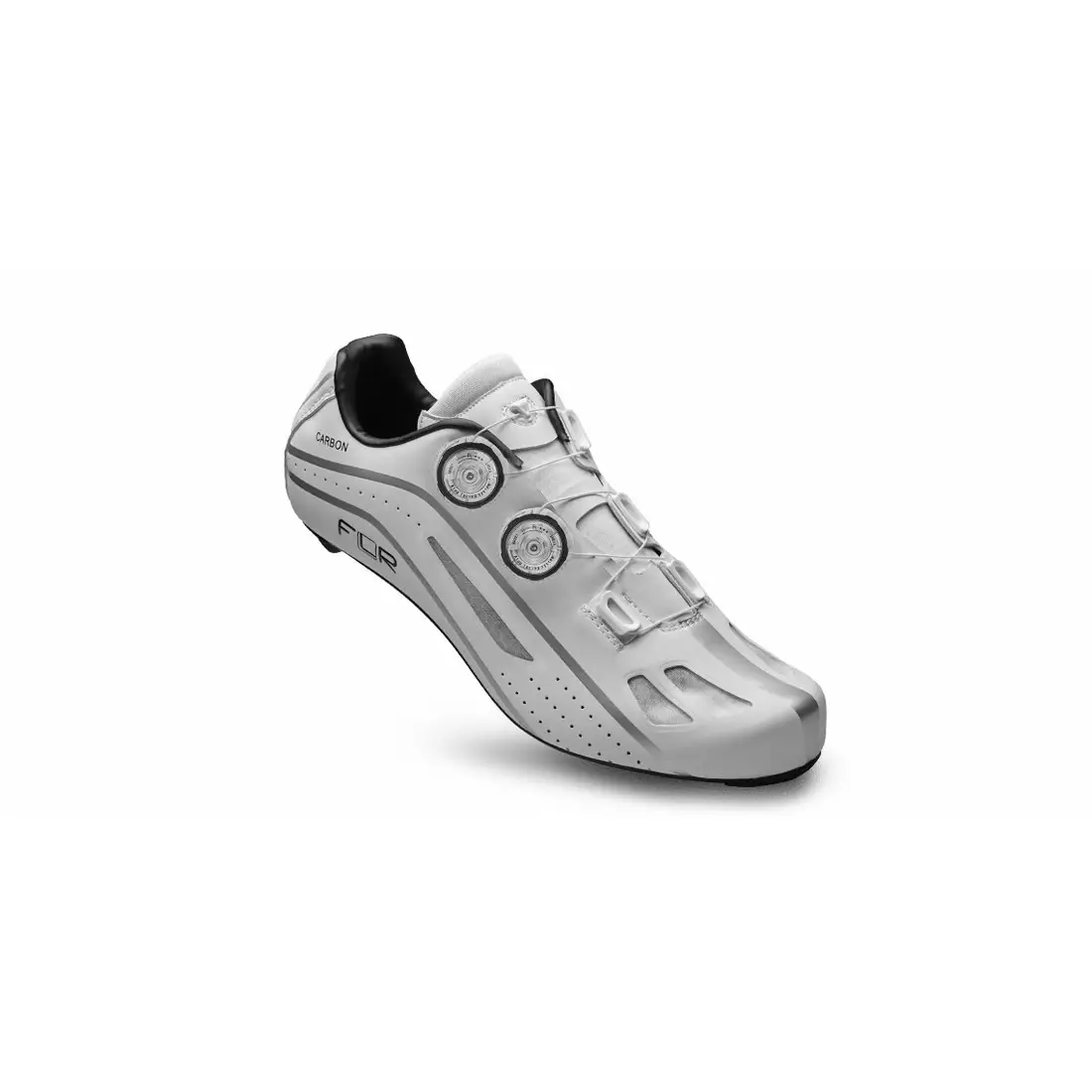 FLR F-XX pantofi de ciclism rutier, full carbon, alb