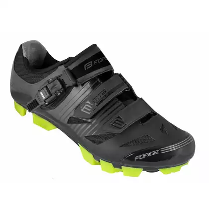 FORCE Pantofi de ciclism MTB TURBO, fluo-negru, 9407537