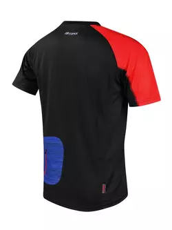 FORCE MTB X5 tricou de ciclism pentru bărbați, negru-roșu-albastru  9001526