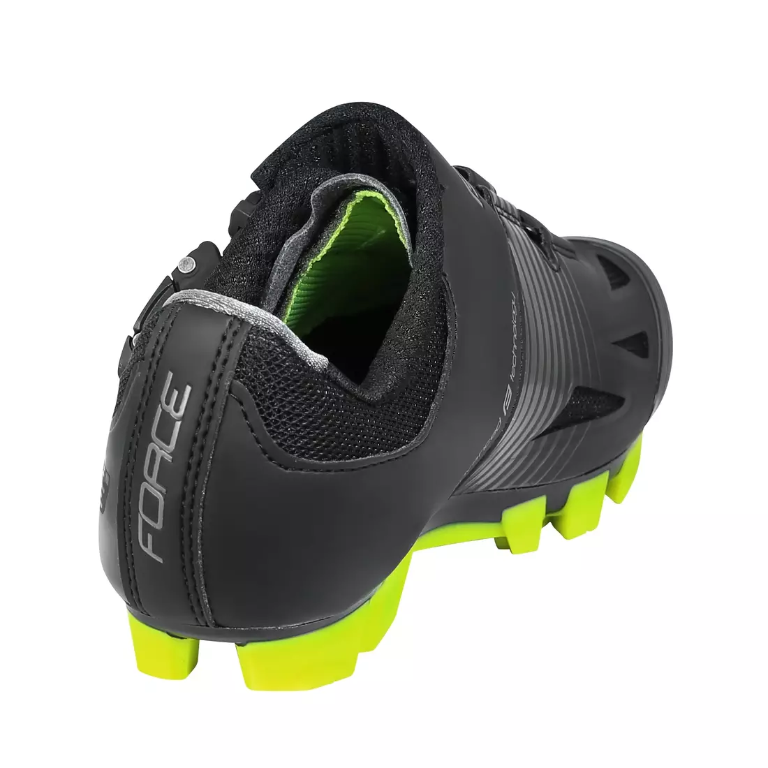 FORCE Pantofi de ciclism MTB TURBO, fluo-negru, 9407537