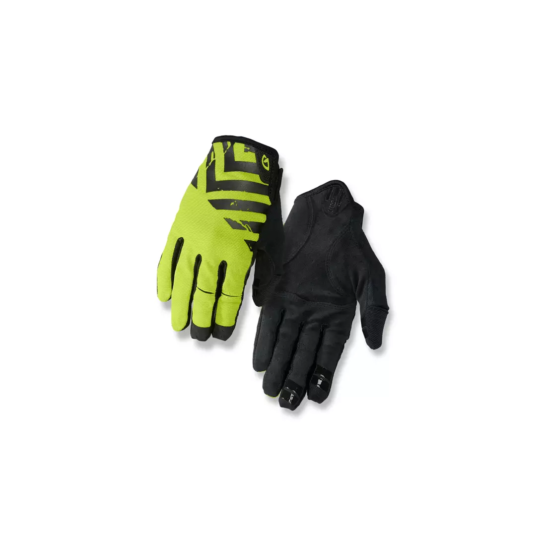 GIRO DND mănuși de ciclism, negru-galben fluor