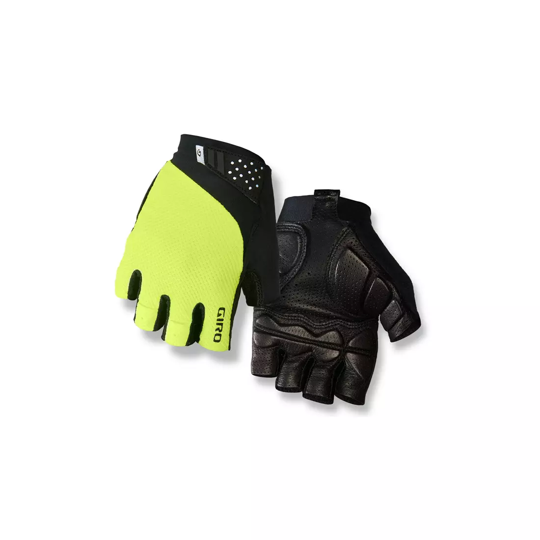 GIRO MONACO II mănuși de ciclism, negre și galben fluo