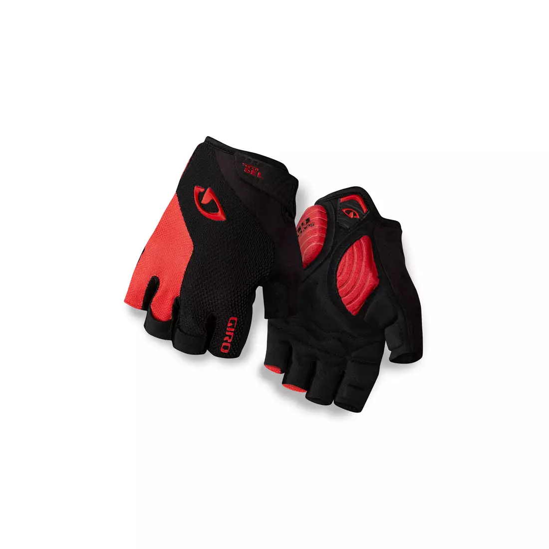 GIRO STRADE DURE mănuși de ciclism, negre și roșii