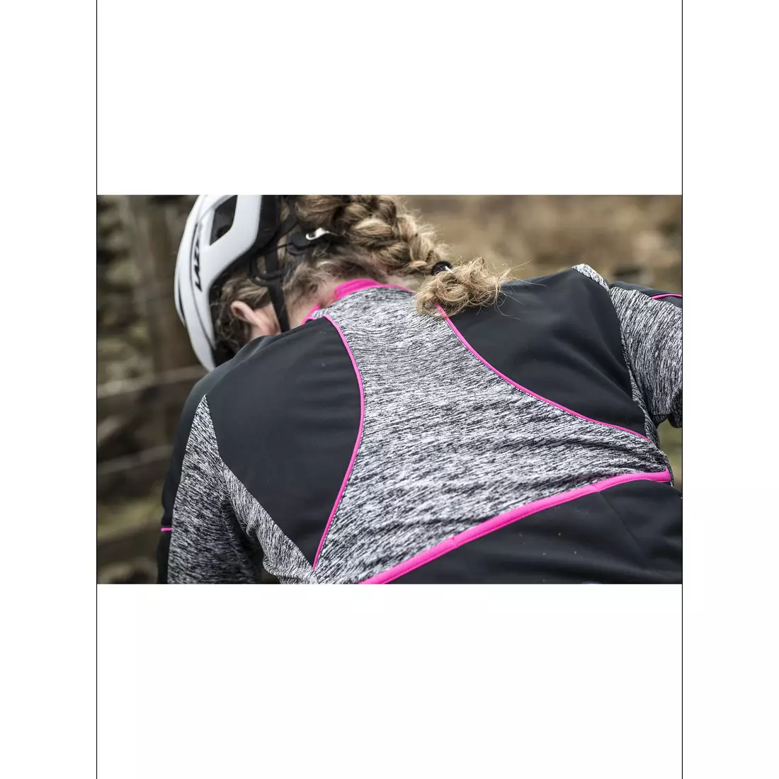 Geaca de ciclism de iarna ROGELLI CARLYN 2.0, negru-gri-roz