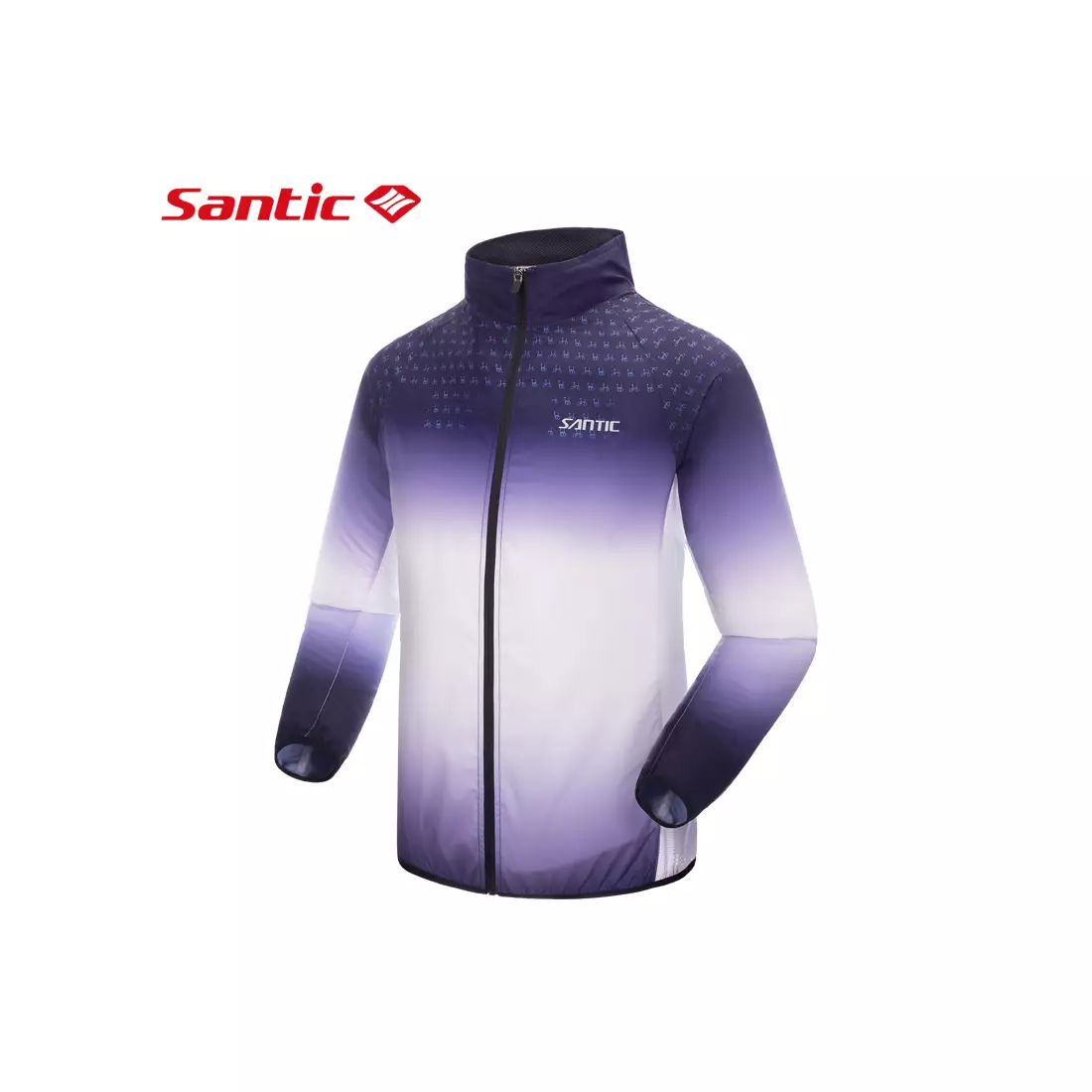 Geacă ușoară de ciclism SANTIC, albă și violetă