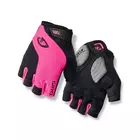 Mănuși de ciclism damă supergel GIRO STRADAMASSA, negre și roz