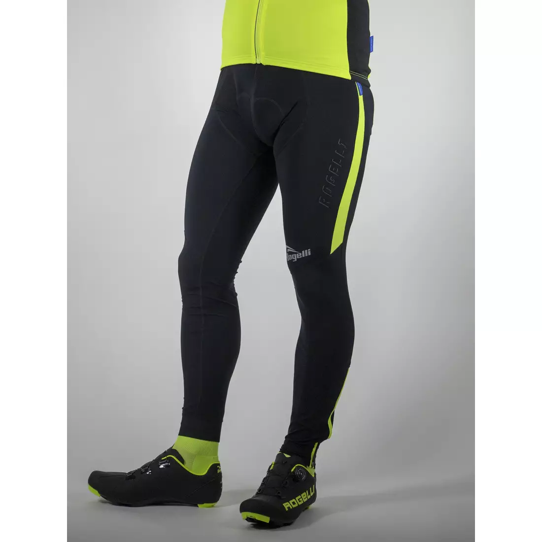 Pantaloni izolatori pentru ciclism ROGELLI TRAVO 3.0, bretele, negru-fluor