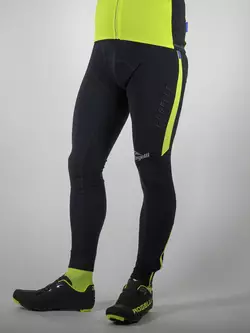 Pantaloni izolatori pentru ciclism ROGELLI TRAVO 3.0, bretele, negru-fluor