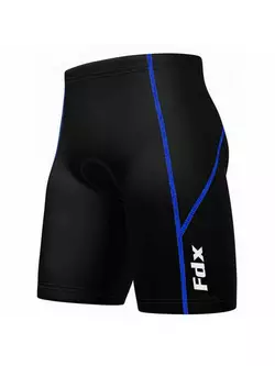 Pantaloni scurți de ciclism bărbați FDX 1600, cusătură neagră - albastră