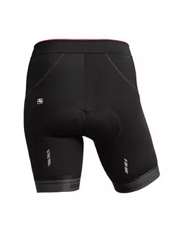 Pantaloni scurți de ciclism dama GIORDANA FUSION, negru si roz