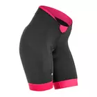 Pantaloni scurți de ciclism damă GIORDANA SILVERLINE, negru și roz