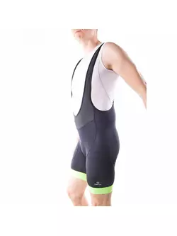 Pantaloni scurți de ciclism pentru bărbați DEKO STYLE, negru-verde fluo