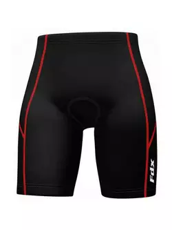 Pantaloni scurți pentru ciclism bărbați FDX 1600, cusătură neagră - roșie