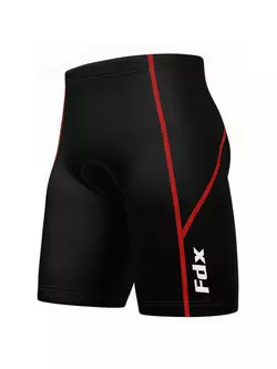 Pantaloni scurți pentru ciclism bărbați FDX 1600, cusătură neagră - roșie