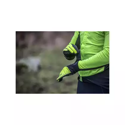 ROGELLI STORM mănuși pentru ciclism de iarnă, softshell, fluor